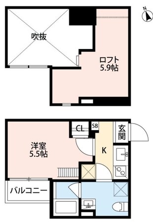 衣摺加美北駅 徒歩12分 2階の物件間取画像